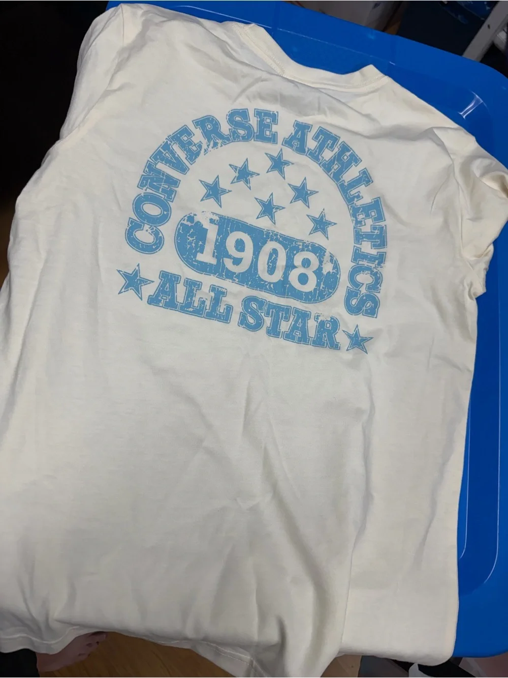 Converse Kids' Cream Graphic Tee - 1908 Logo Size Large